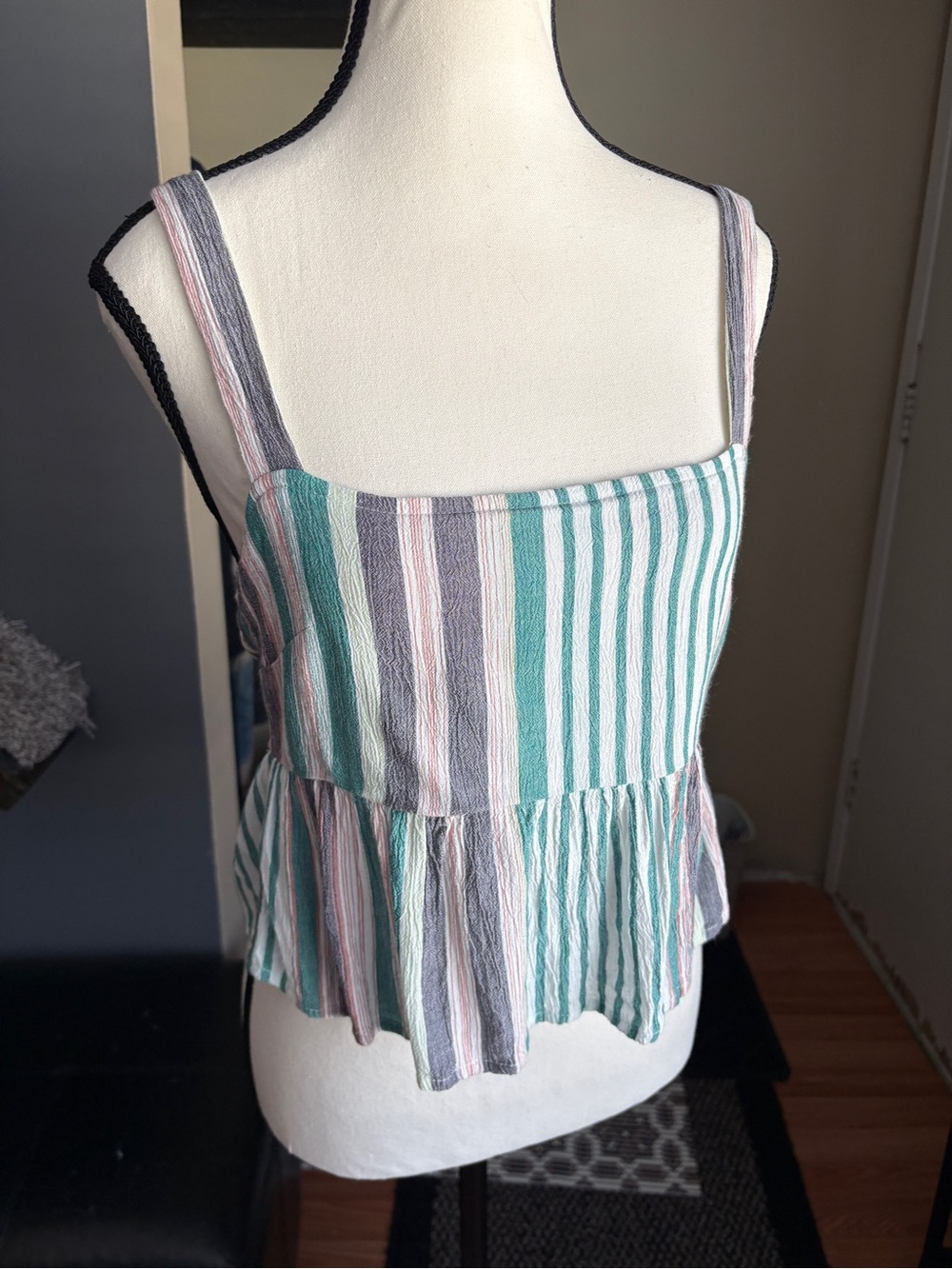 O'Neill Striped Peplum Tank Top